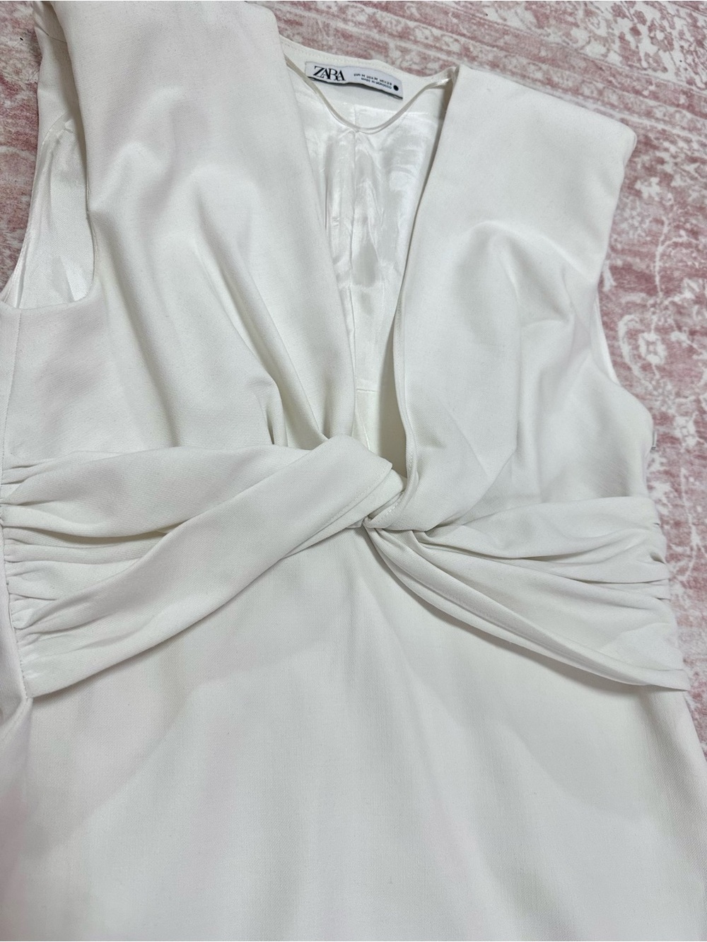 ZARA 🤍 Twist V Neck Mini Dress - Picture 3 of 13